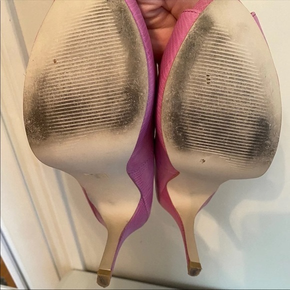 Moda Spana Peep Toe Pink Heels Shoes - Picture 9 of 9